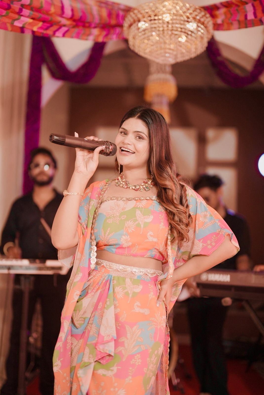 Anchal Bhatt performing at a corporate gala